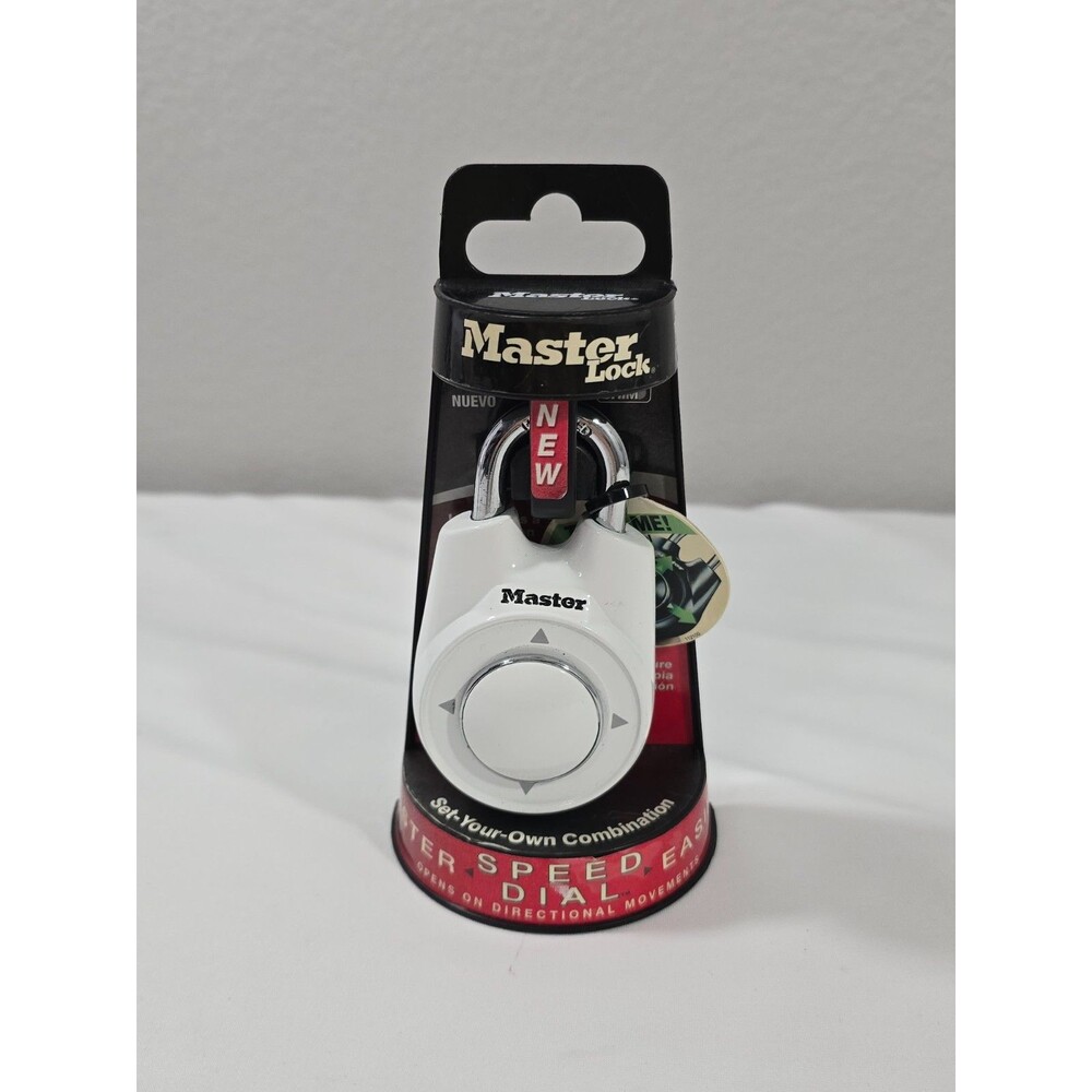 Master Lock Speed Dial Resettable Combination 1500iD Directional Movement White